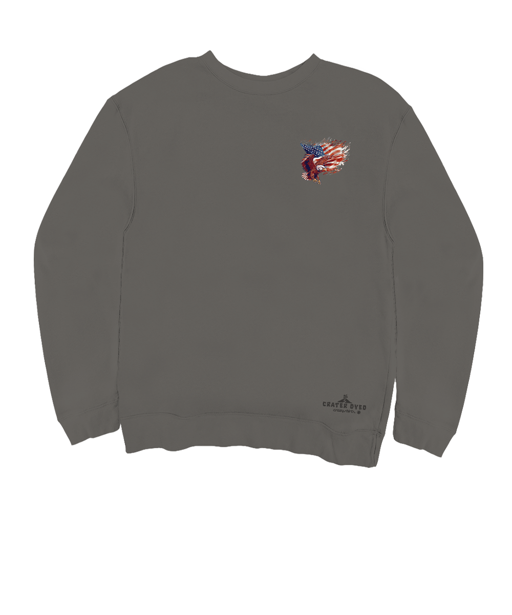 Freedom Eagle Flight - Crater Dyed® Long Sleeve Sweatshirt