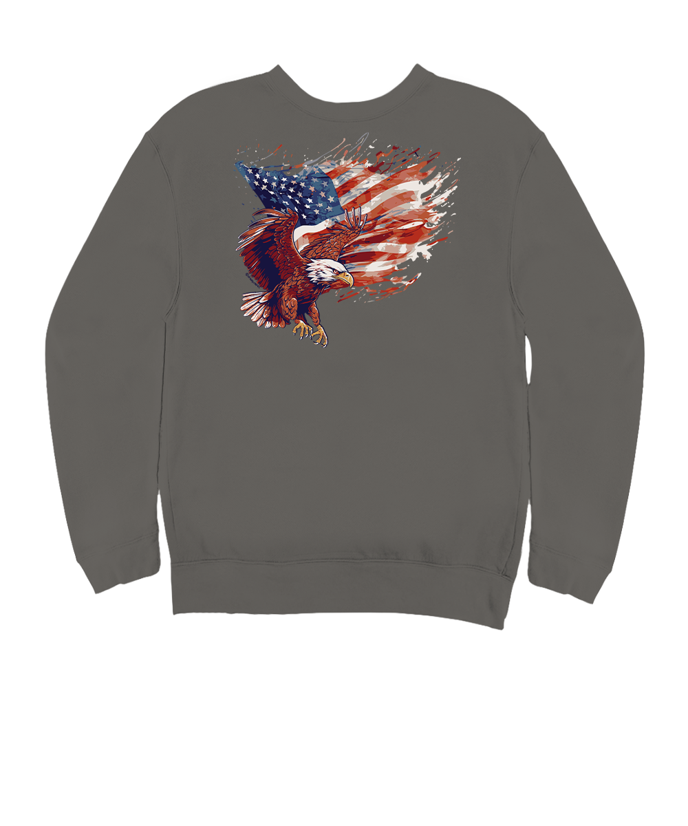 Freedom Eagle Flight - Crater Dyed® Long Sleeve Sweatshirt