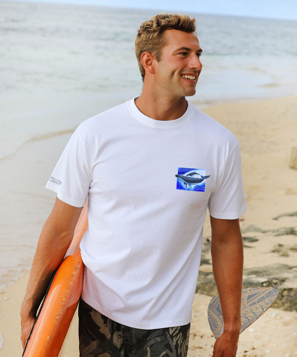 Wyland® Humpbacks - White Short Sleeve Crewneck T-Shirt