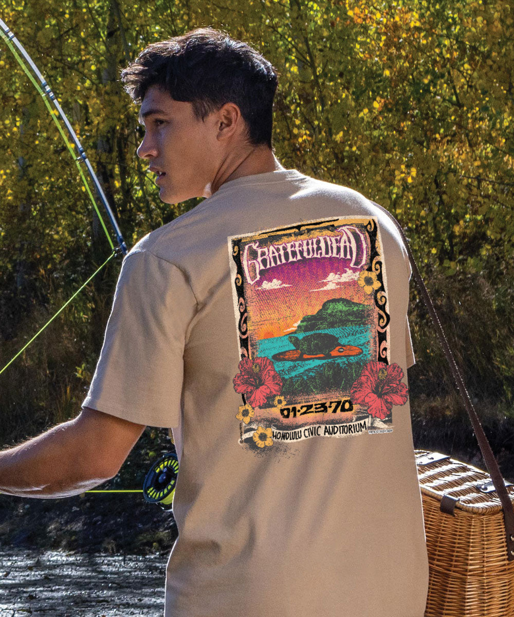 Grateful Dead Honolulu Concert - Kona Coffee Dyed Short Sleeve Crewneck T-Shirt