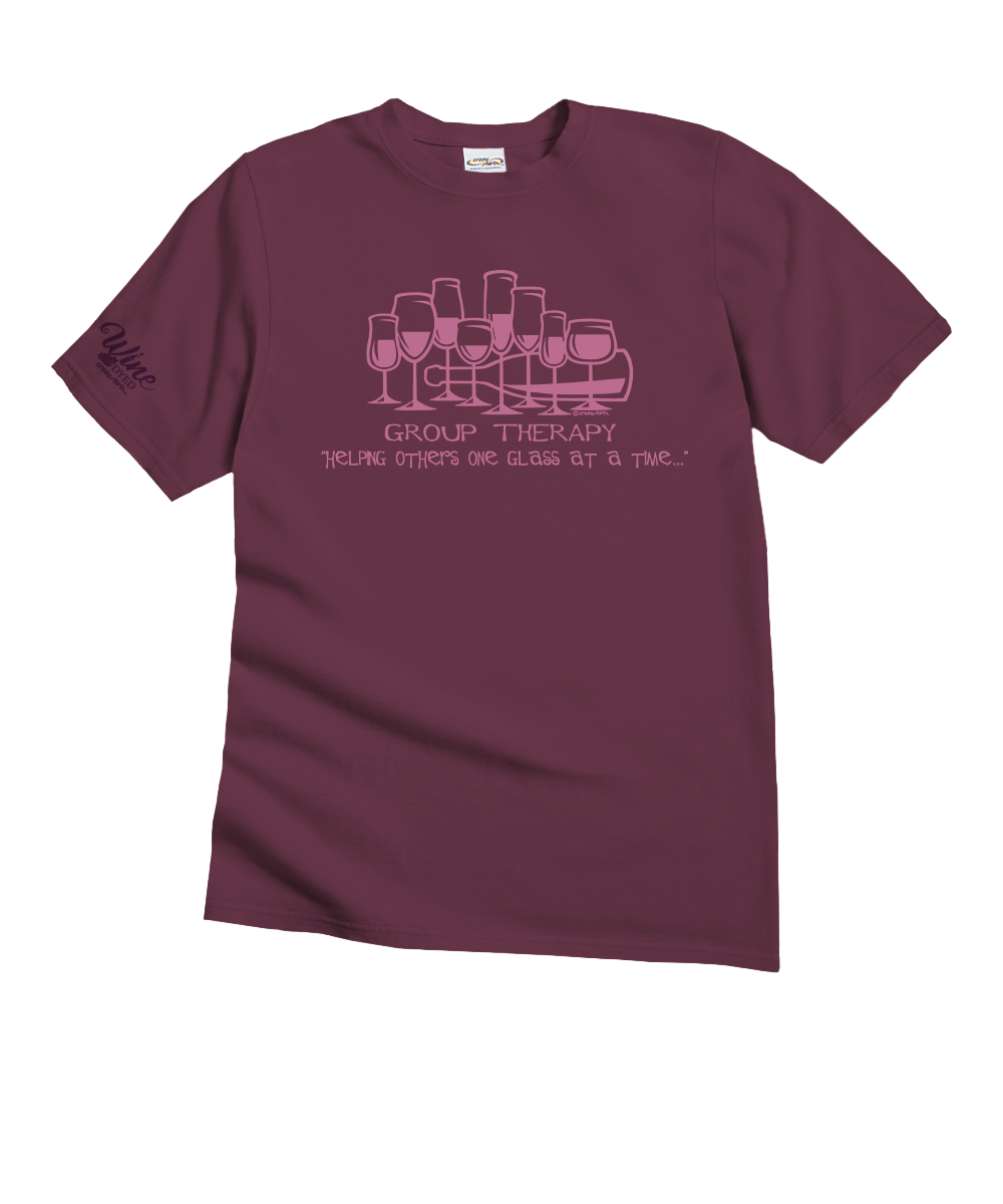 Group Therapy T-Shirt | Men's Wine Dyed Short-Sleeve Crewneck