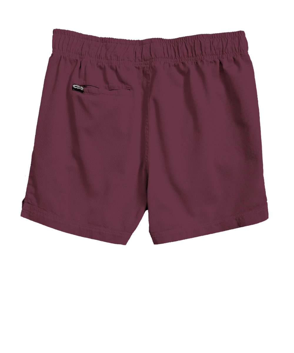 Maroon shorts on a white background View 4
