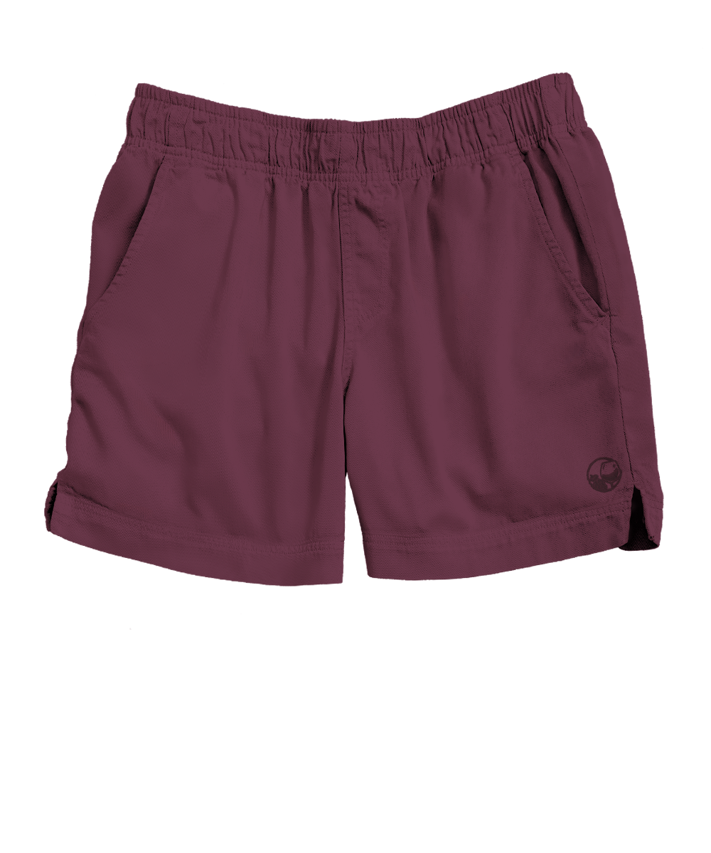 Maroon shorts on a white background View 17