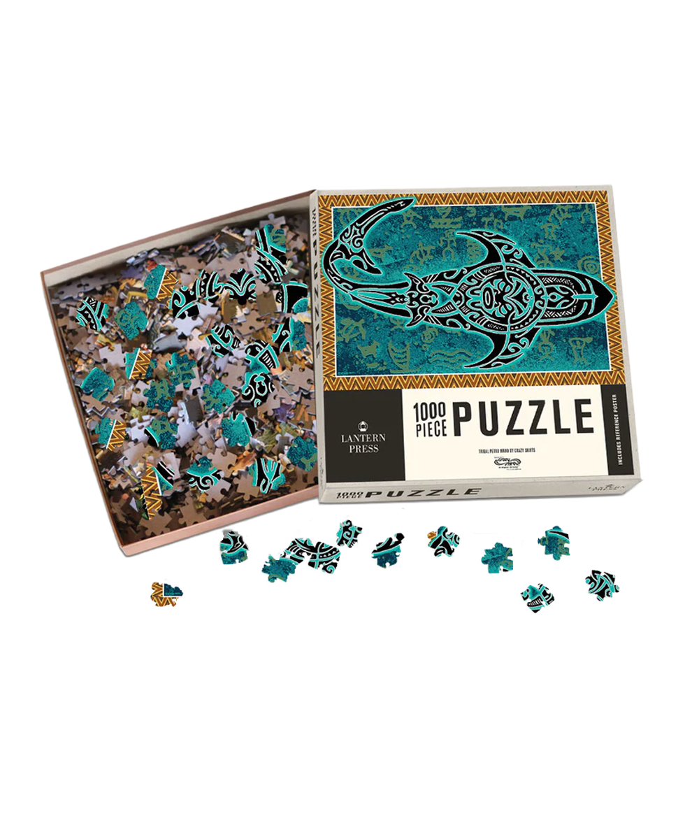 Tribal Petro Mano Shark 1000-Piece Puzzle | Crazy Shirts Games