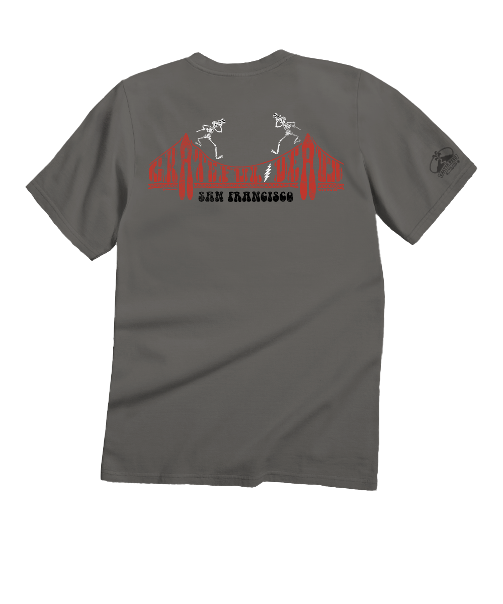 Grateful Dead San Francisco Bridge - Crater Dyed® Short Sleeve Crewneck T-Shirt