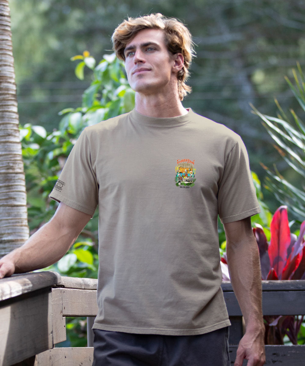 Grateful Dead Kona Coffee Shack - Kona Coffee Dyed Short Sleeve Crewneck T-Shirt