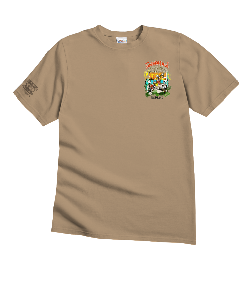 Grateful Dead Kona Coffee Shack - Kona Coffee Dyed Short Sleeve Crewneck T-Shirt