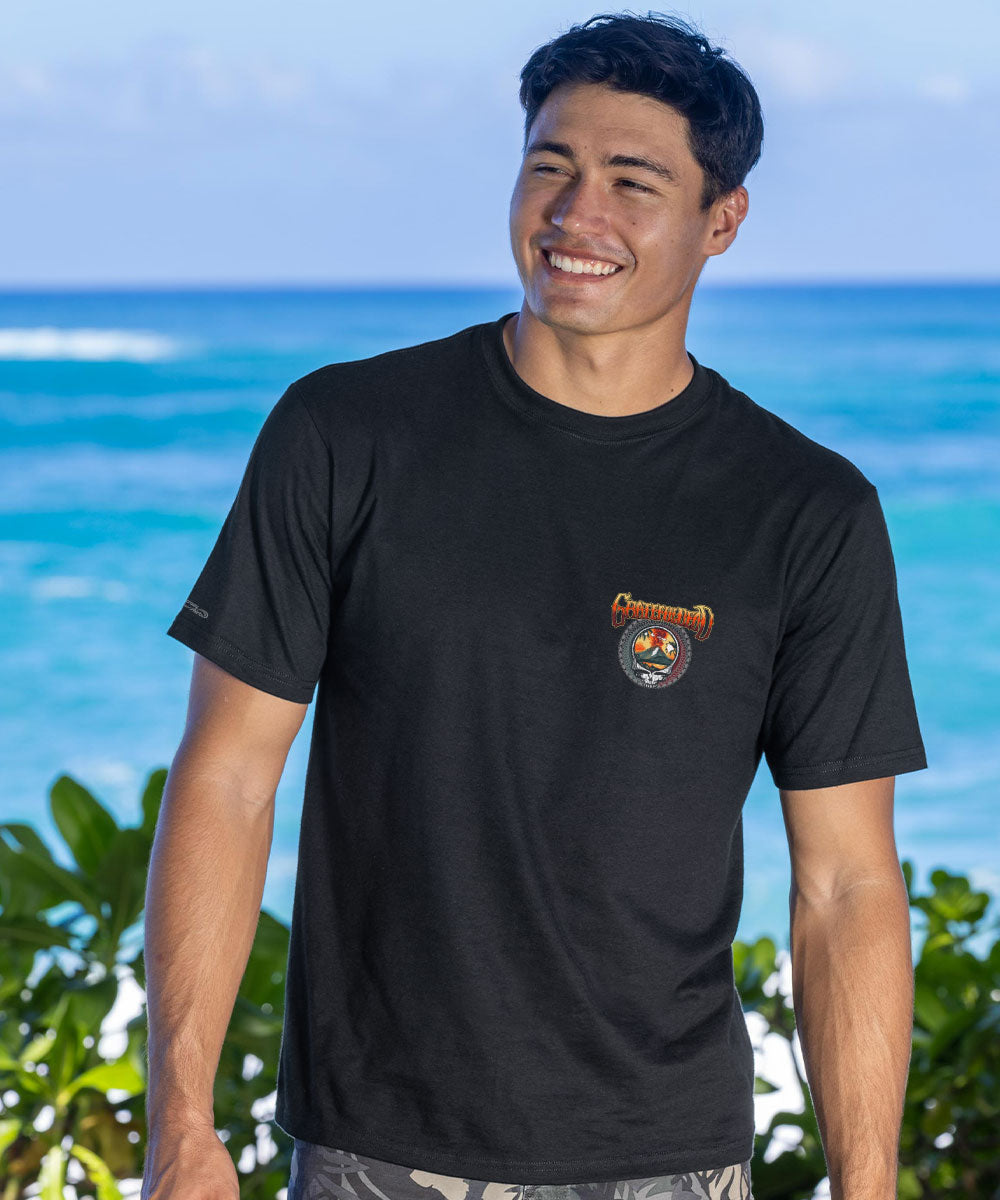 Grateful Dead Volcano - Jet Black Short Sleeve Pima T-Shirt
