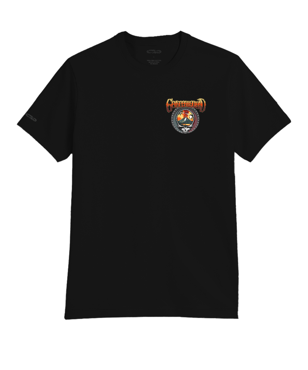 Grateful Dead Volcano - Jet Black Short Sleeve Pima T-Shirt