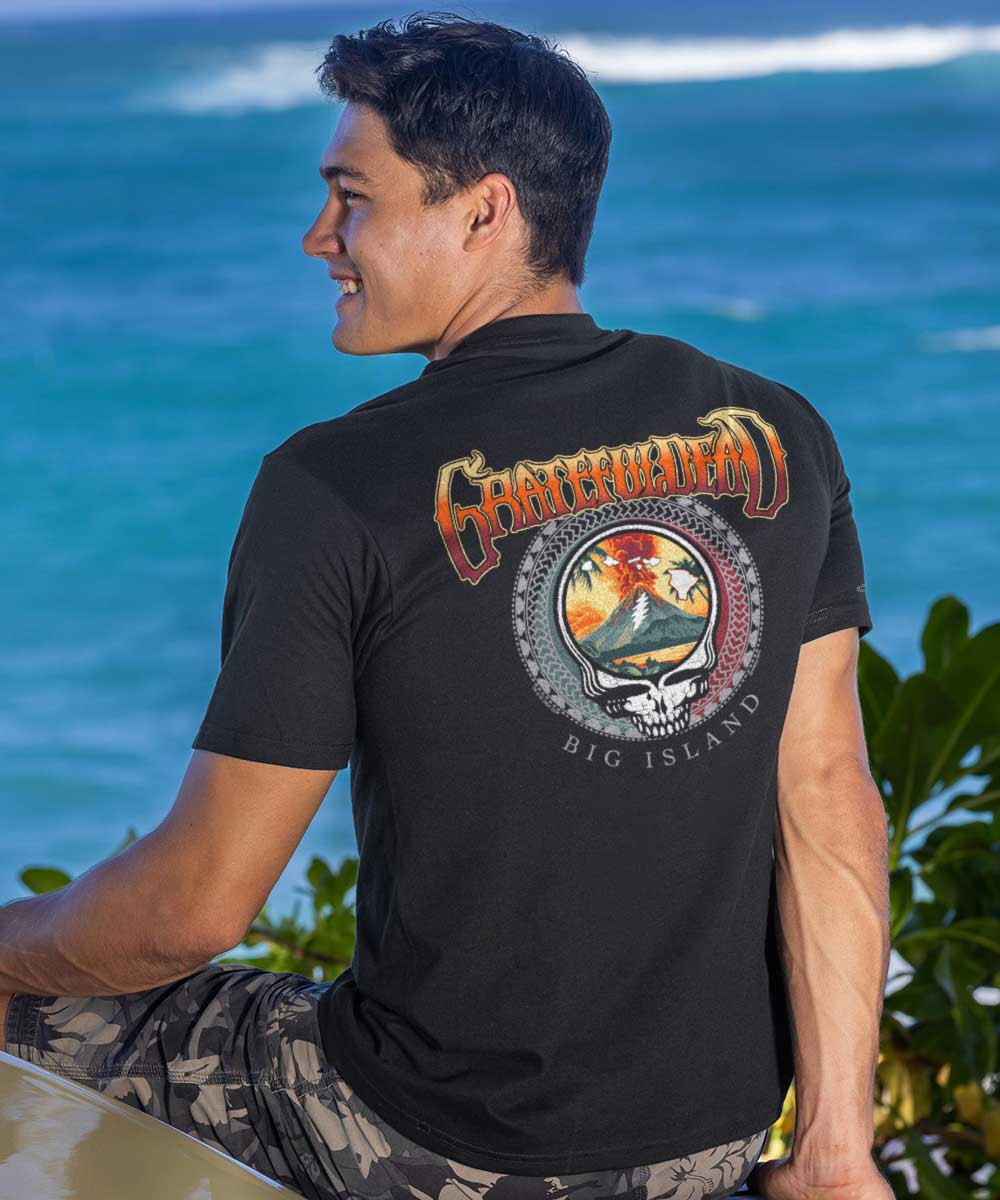 Grateful Dead Volcano - Jet Black Short Sleeve Pima T-Shirt