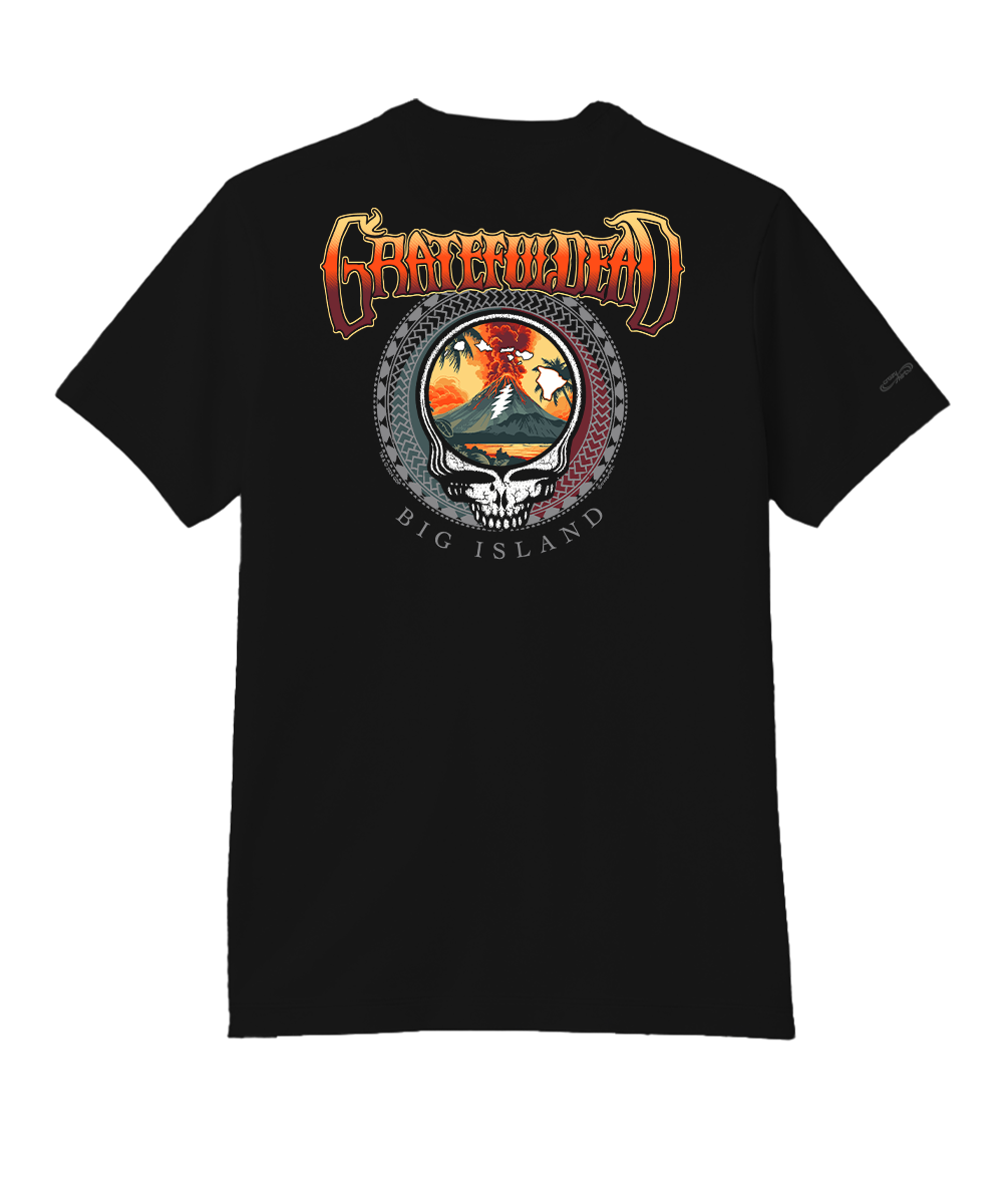 Grateful Dead Volcano - Jet Black Short Sleeve Pima T-Shirt