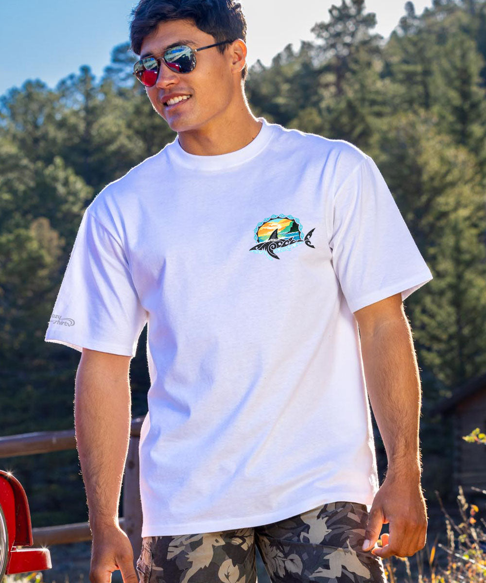 man in white t shirt outside View 3
