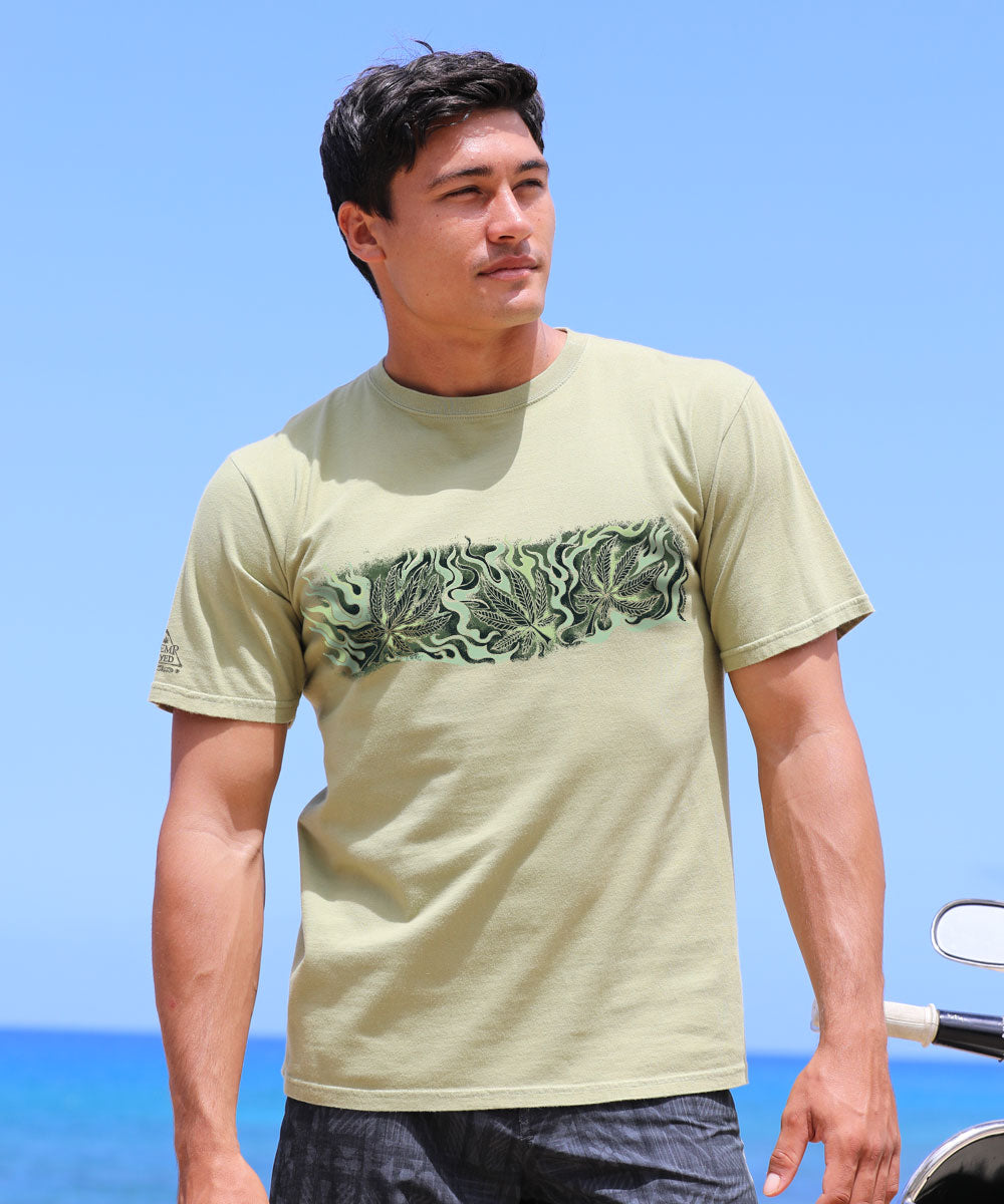 Smokey Banded - Hemp Dyed Short Sleeve Crewneck T-Shirt