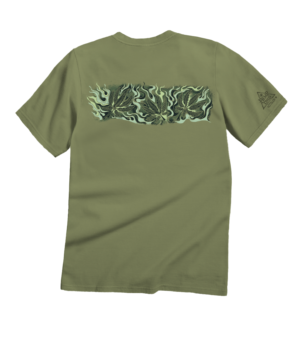Smokey Banded - Hemp Dyed Short Sleeve Crewneck T-Shirt