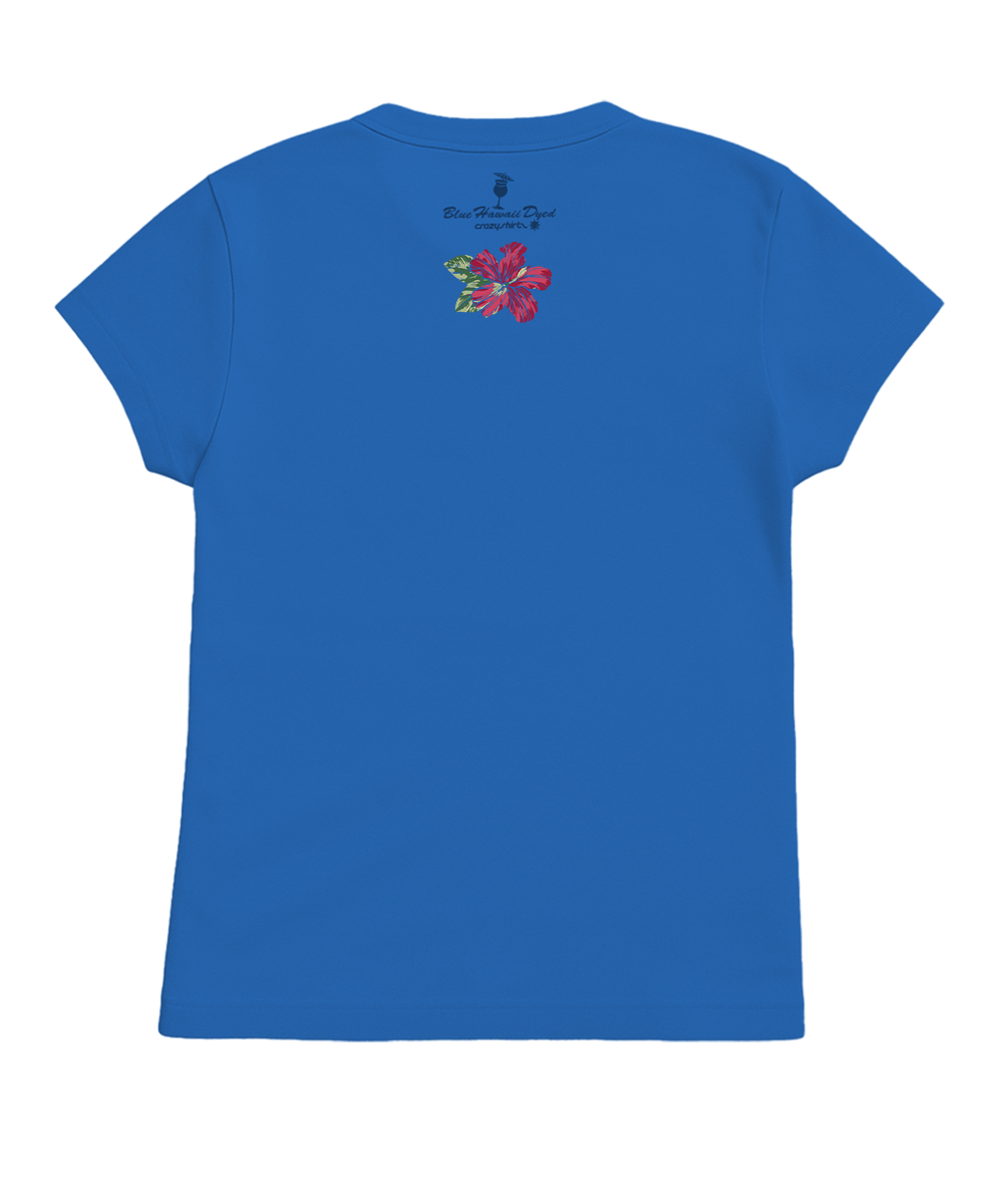 Ko Olina Floral Band - Blue Hawaii Dyed Short Sleeve Crewneck T-Shirt