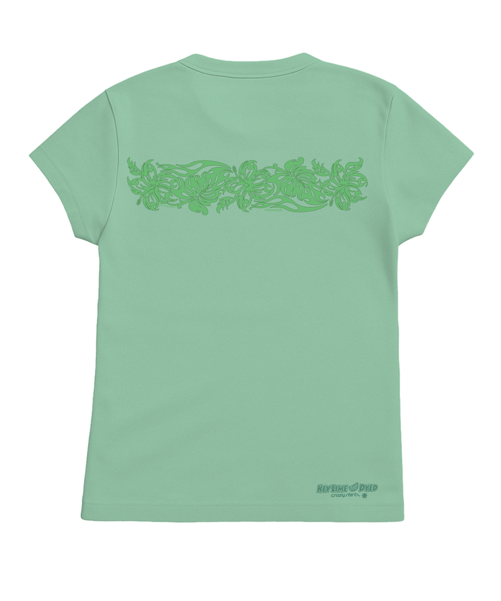 back of light green t shirt with graphic View 4