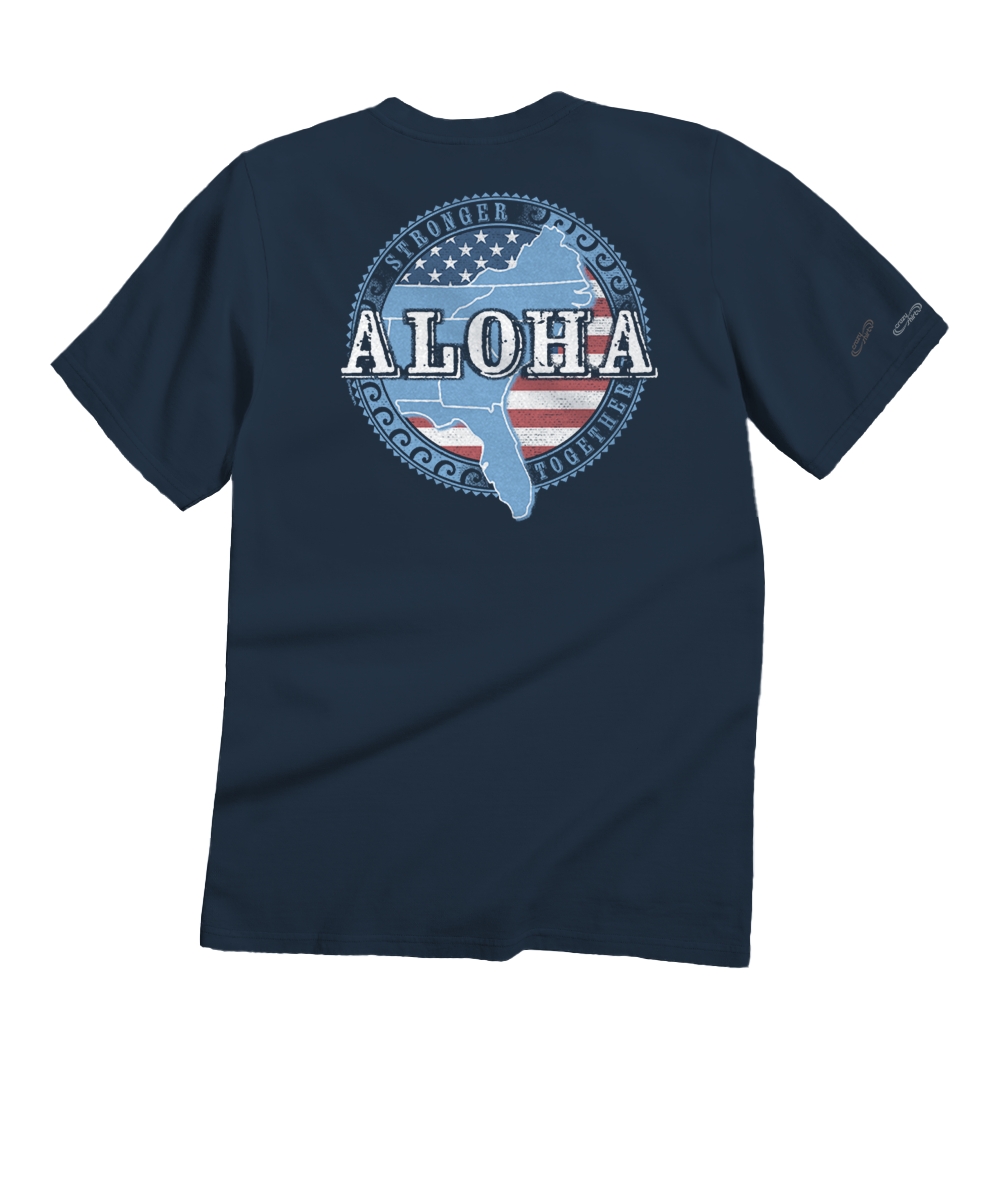 Aloha Stronger Together T-Shirt | Men's Navy Blue Crewneck Aloha Stronger Together T-Shirt | Men's Navy Blue Crewneck