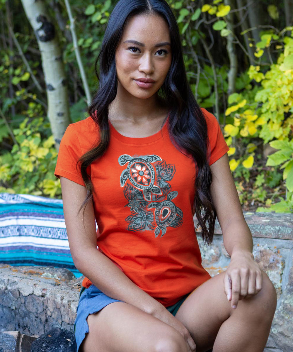 Tapa Turtle - Paprika Short Sleeve Pima T-Shirt