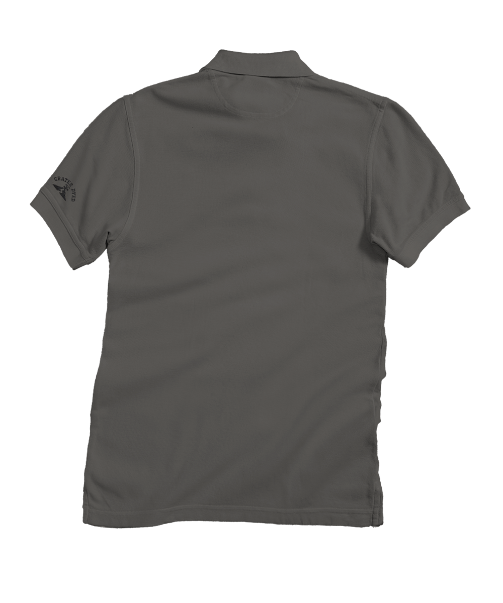 Gray polo shirt on a white background View 4