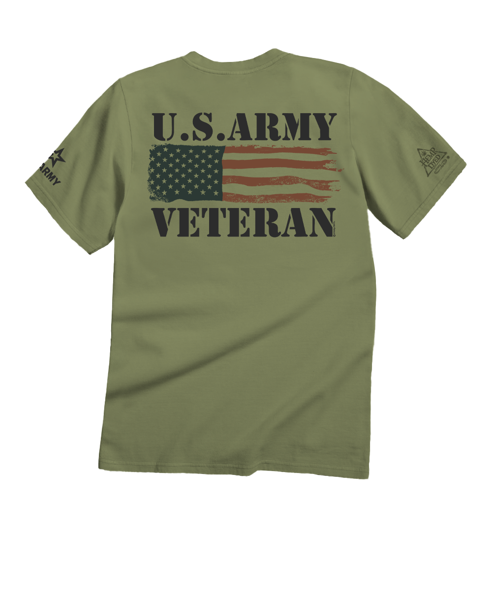 トップス ACVM COTTON HEMP ARMY PULLOVER SHIRT US Army Veteran - Hemp Dyed Short Sleeve Crewneck T-Shirt