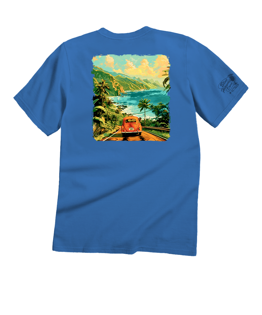 Volkswagen Coastal - Blue Hawaii Dyed Short Sleeve Crewneck T-Shirt