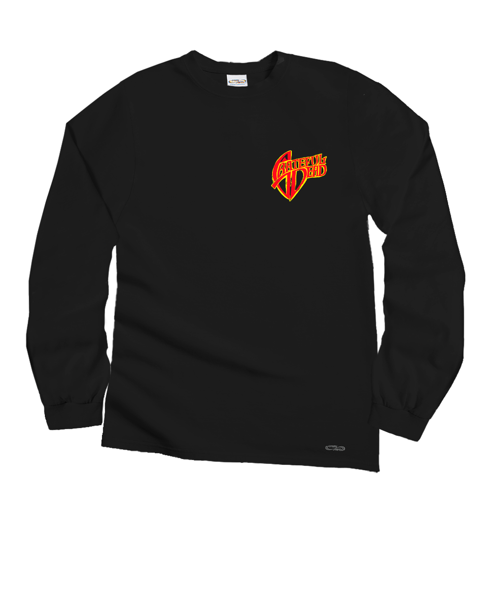 Grateful Dead Snow Bear - Black Long Sleeve Crewneck T-Shirt