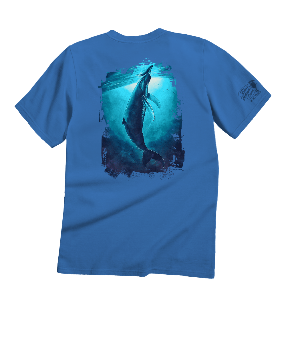 Wyland® First Breath - Blue Hawaii Dyed Short Sleeve Crewneck T-Shirt