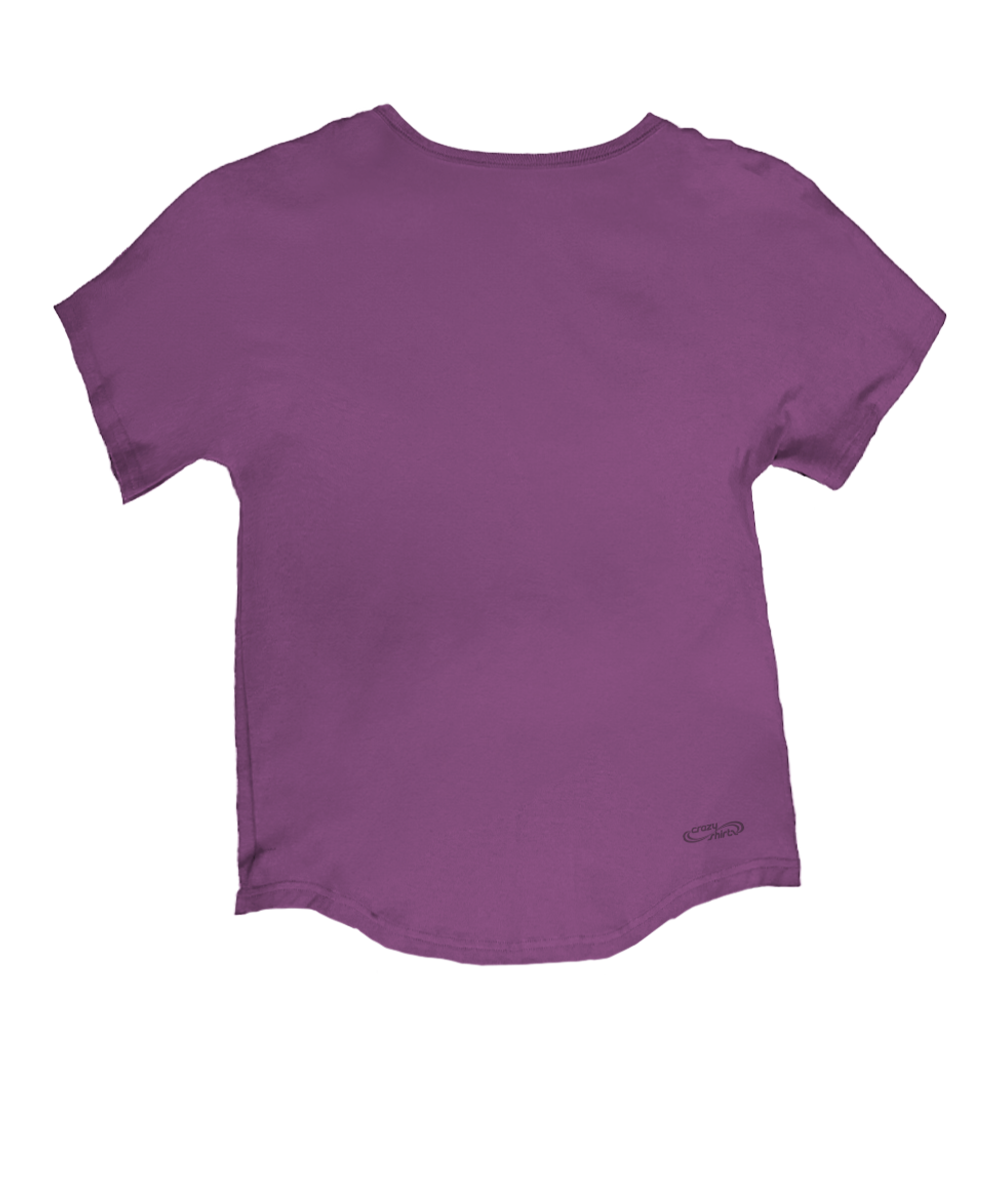 Purple t-shirt on a white background View 4