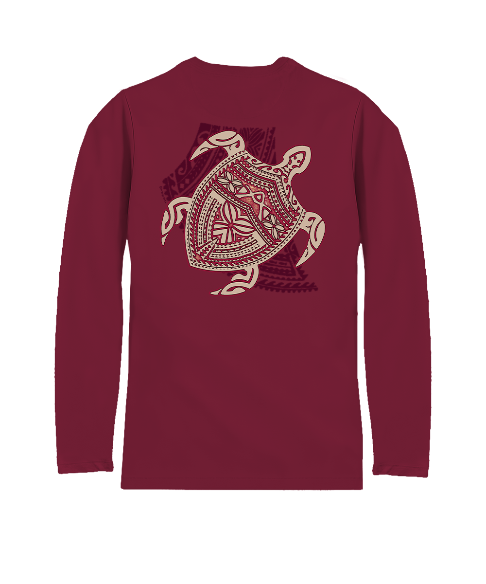 Keola Honu - Beet Red Long Sleeve Pima T-Shirt Keola Honu - Beet Red Long Sleeve Pima T-Shirt