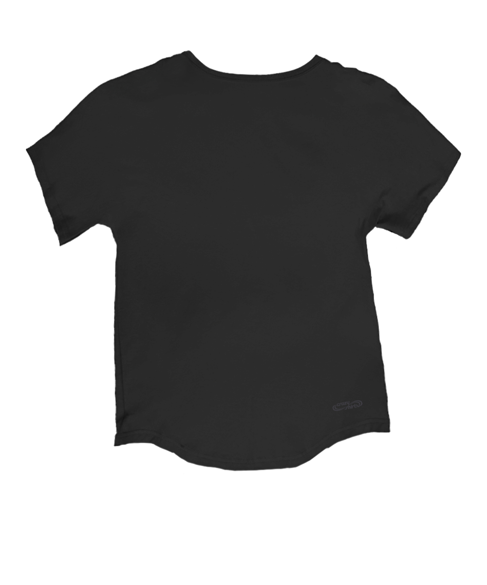 Black t-shirt on a white background View 4