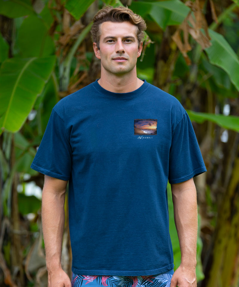 Clark Little Pau Hana - Navy Short Sleeve Crewneck T-Shirt