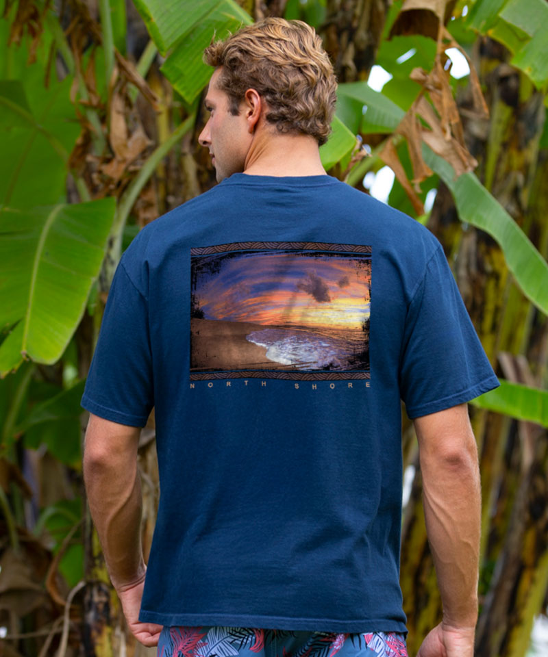 Clark Little Pau Hana - Navy Short Sleeve Crewneck T-Shirt