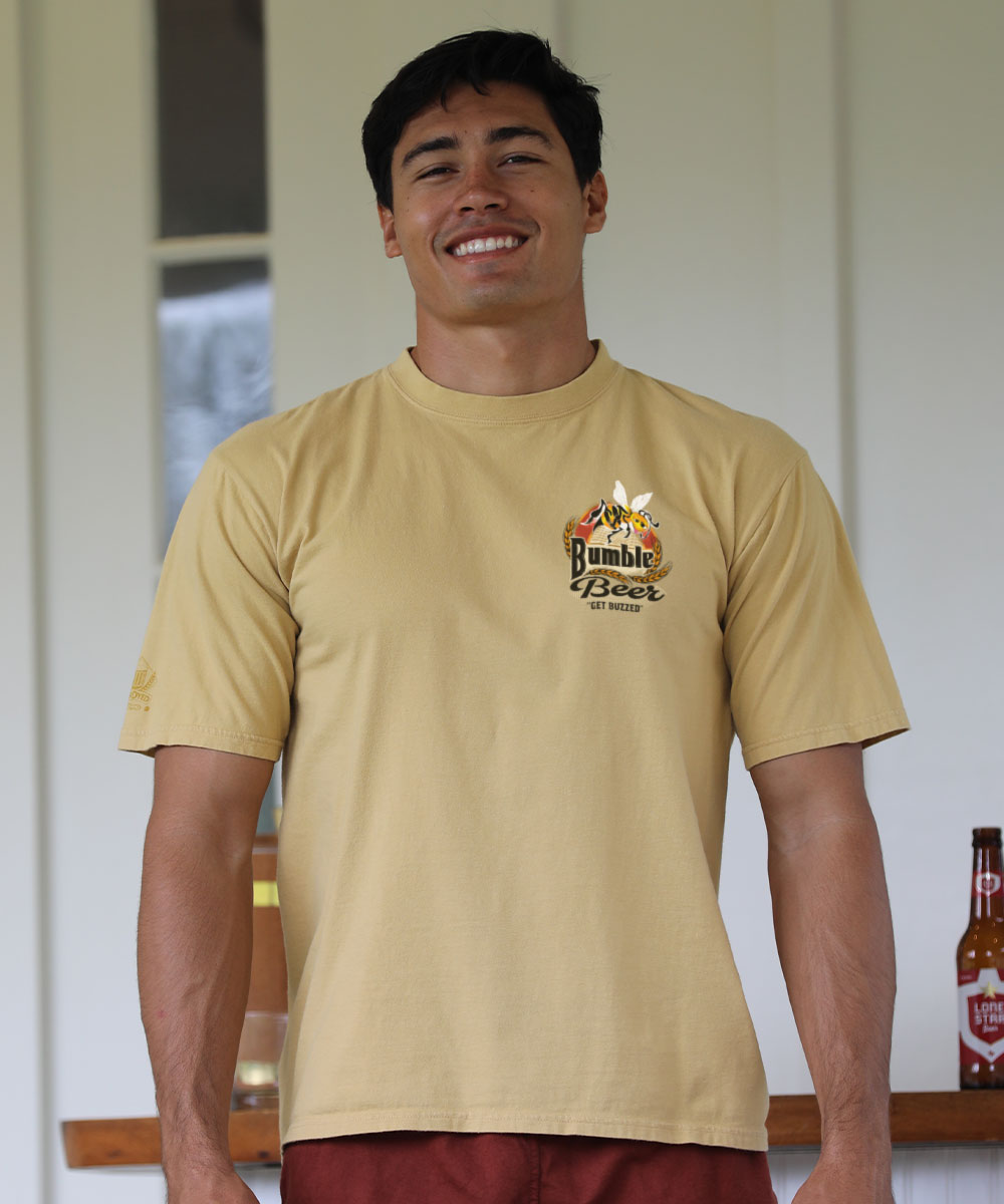 Bumble Beer - Beer Dyed Short Sleeve Crewneck T-Shirt