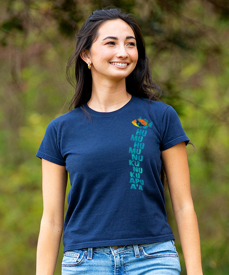 Humu Kalakoa - Navy Short Sleeve Crewneck T-Shirt