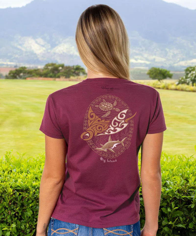 Manta Reef Glide - Wine Dyed Short Sleeve Crewneck T-Shirt