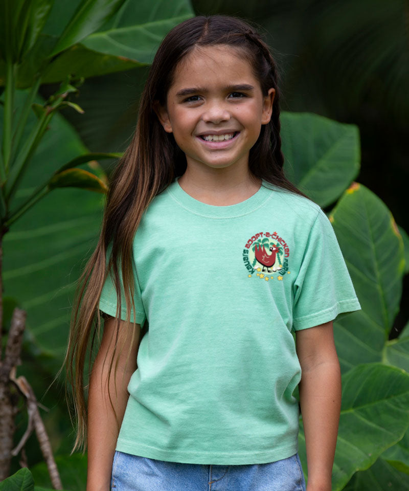 Adopt A Chicken - Key Lime Dyed Short Sleeve Crewneck T-Shirt