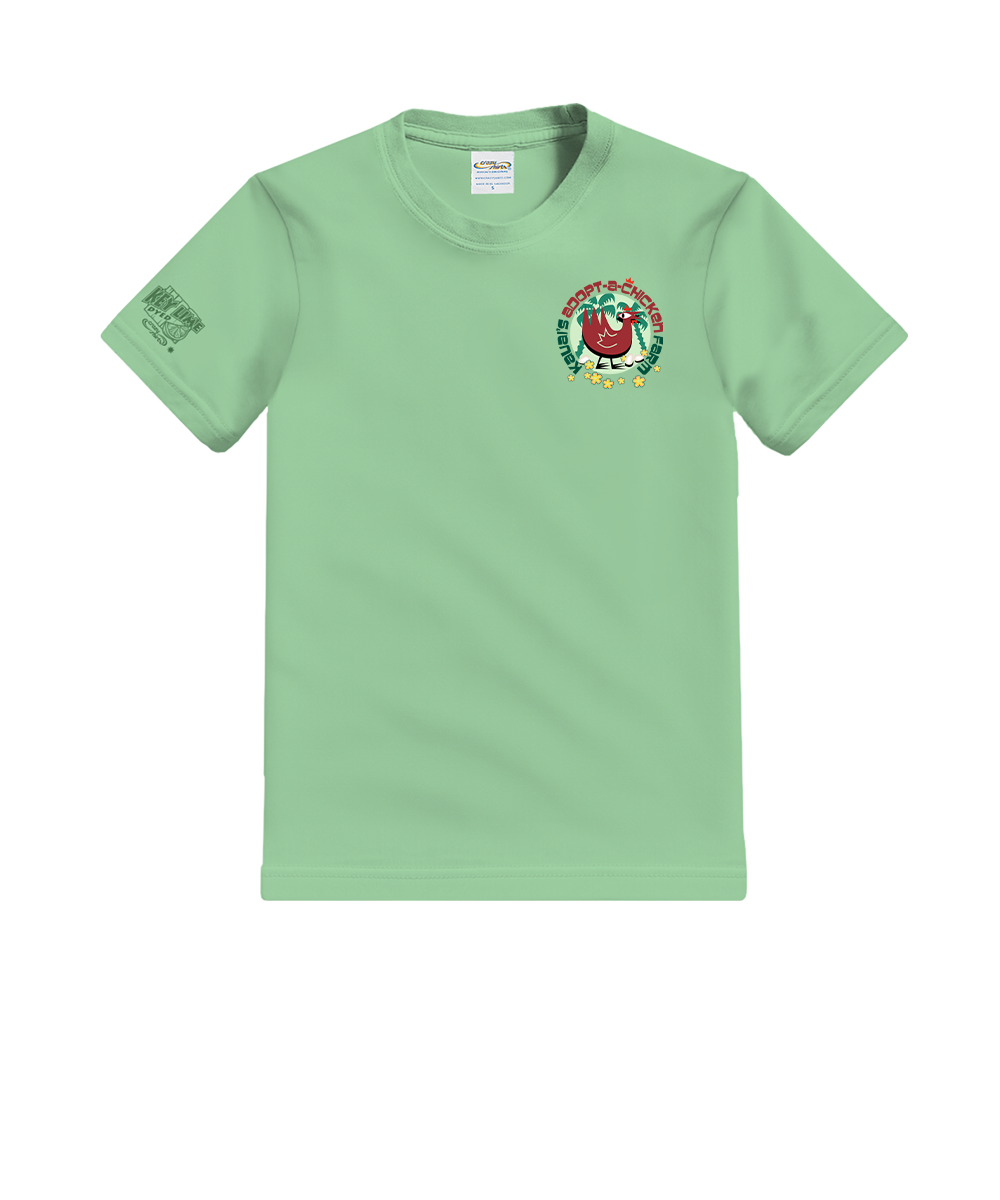 Adopt A Chicken - Key Lime Dyed Short Sleeve Crewneck T-Shirt