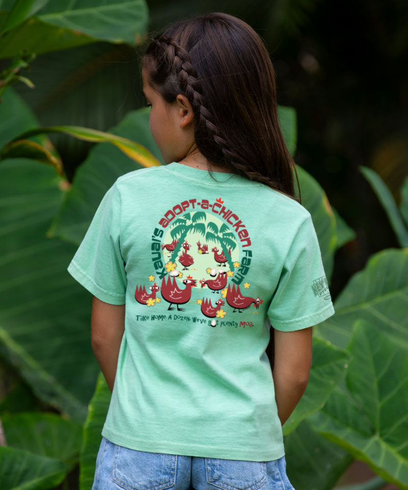 Adopt A Chicken - Key Lime Dyed Short Sleeve Crewneck T-Shirt