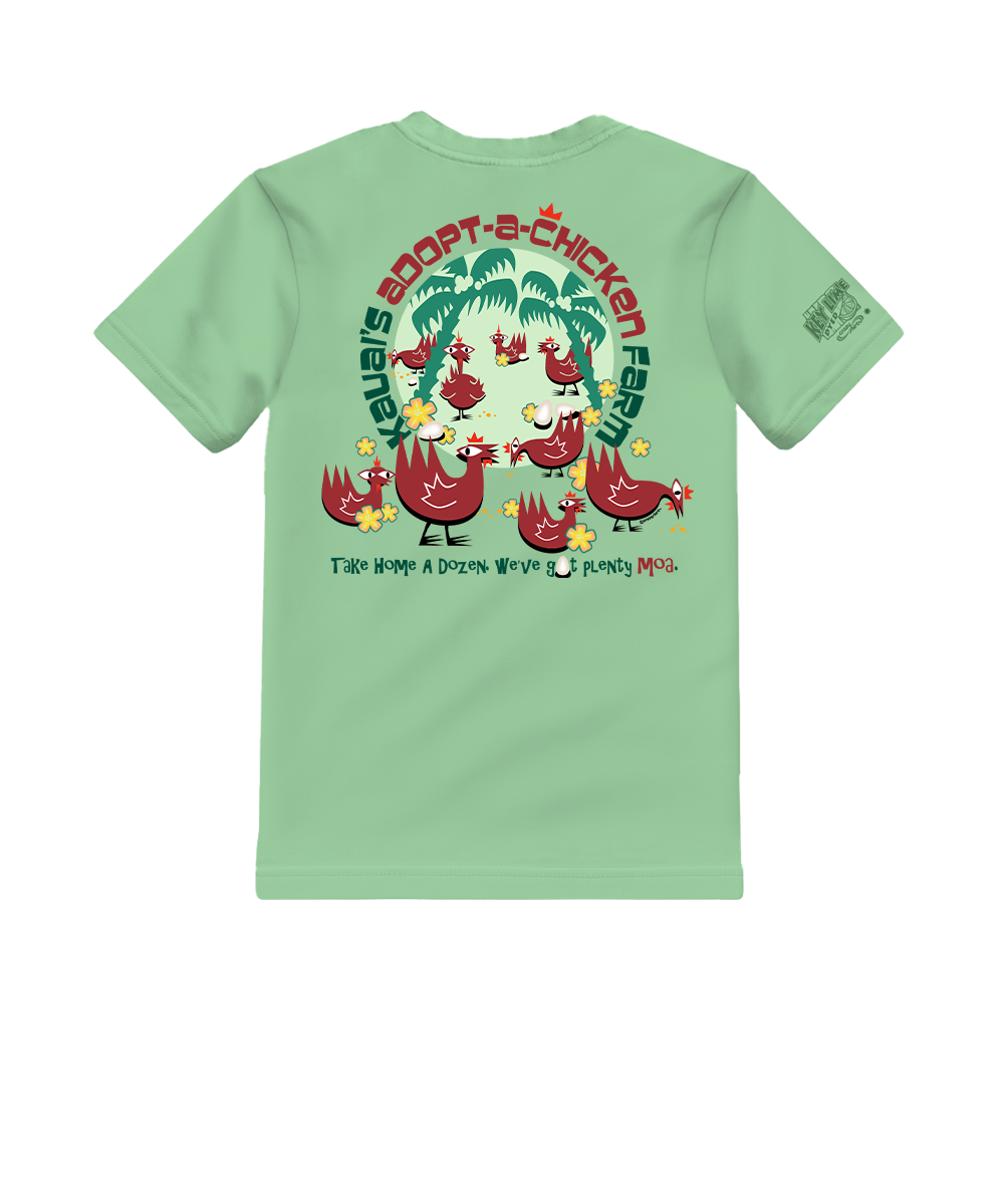 Adopt A Chicken - Key Lime Dyed Short Sleeve Crewneck T-Shirt
