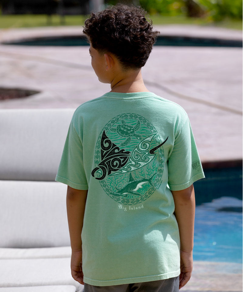 Manta Reef Glide - Key Lime Dyed Short Sleeve Crewneck T-Shirt