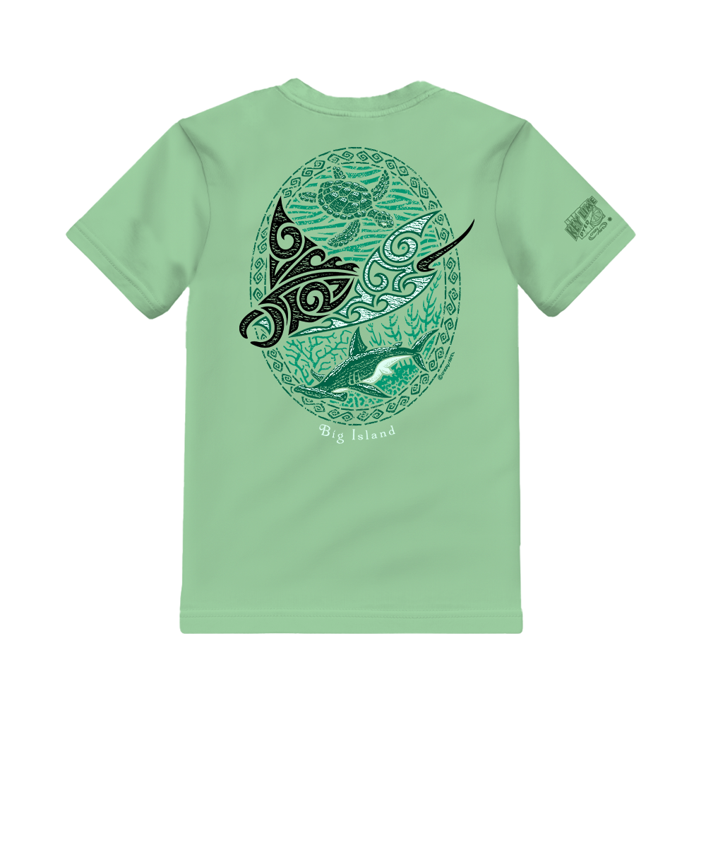 Manta Reef Glide - Key Lime Dyed Short Sleeve Crewneck T-Shirt