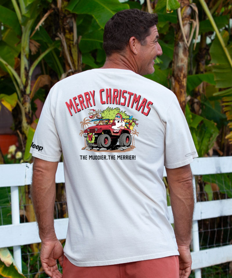 Jeep Off Road Santa - White Short Sleeve Crewneck T-Shirt