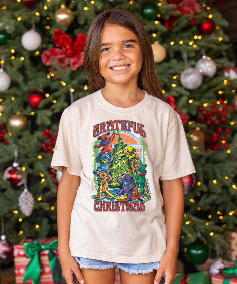 Grateful Dead Setting Up For Santa - Coconut Dyed Short Sleeve Crewneck T-Shirt