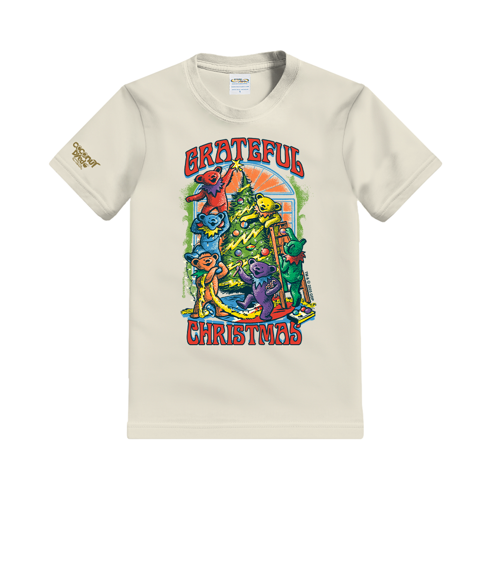 Grateful Dead Setting Up For Santa - Coconut Dyed Short Sleeve Crewneck T-Shirt