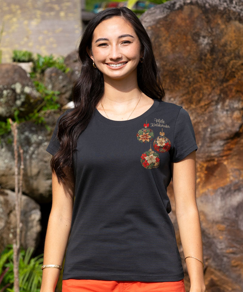 Hawaiian Ornaments - Jet Black Short Sleeve Pima T-Shirt