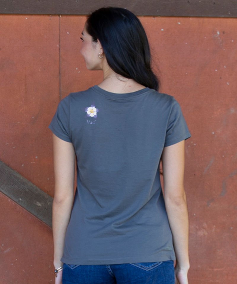 Columbine Boots - Graphite Short Sleeve Pima T-Shirt