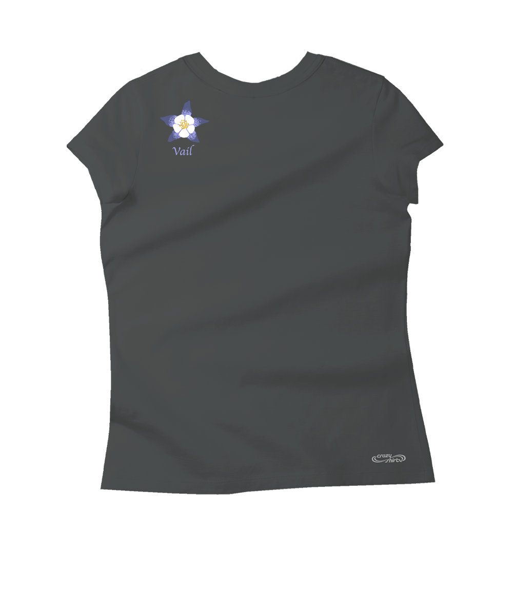 Columbine Boots - Graphite Short Sleeve Pima T-Shirt