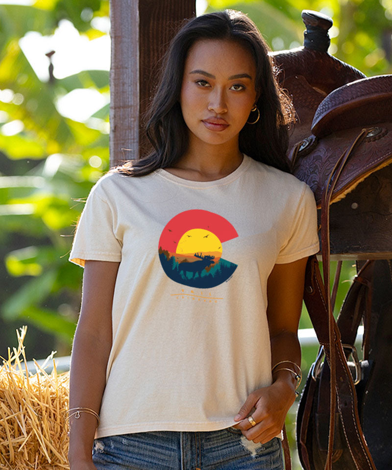 Colorado Moose - Coconut Dyed Short Sleeve Crewneck T-Shirt