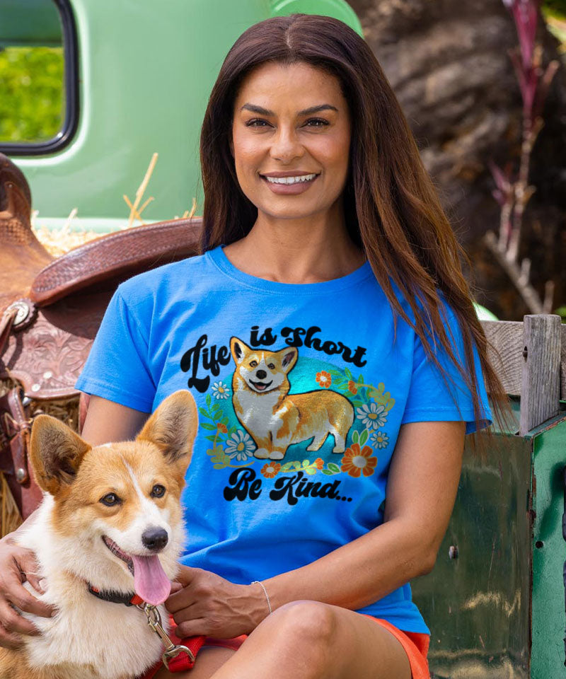 Life Is Short - Blue Hawaii Dyed Short Sleeve Crewneck T-Shirt