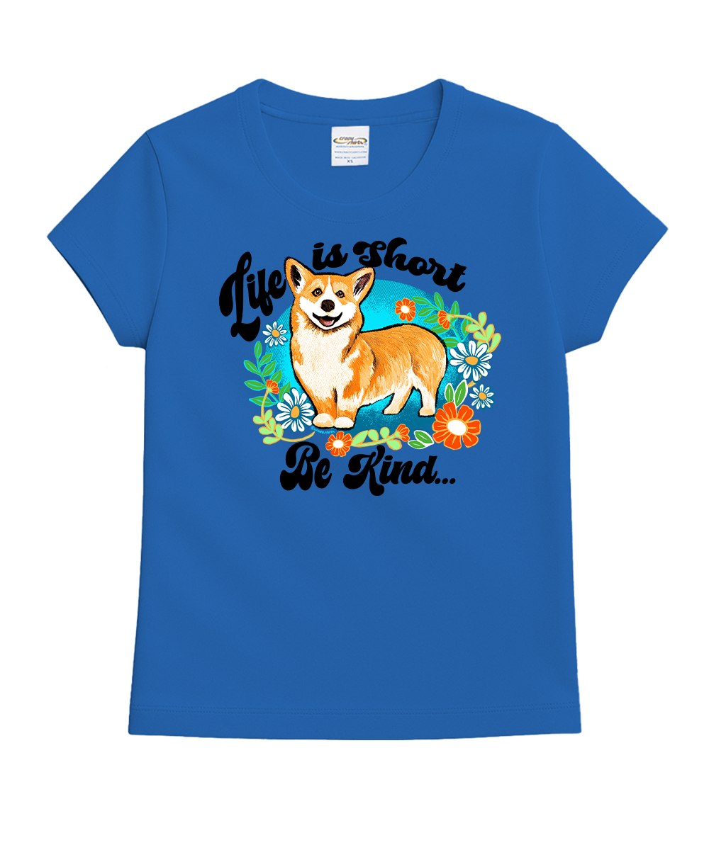 Life Is Short - Blue Hawaii Dyed Short Sleeve Crewneck T-Shirt